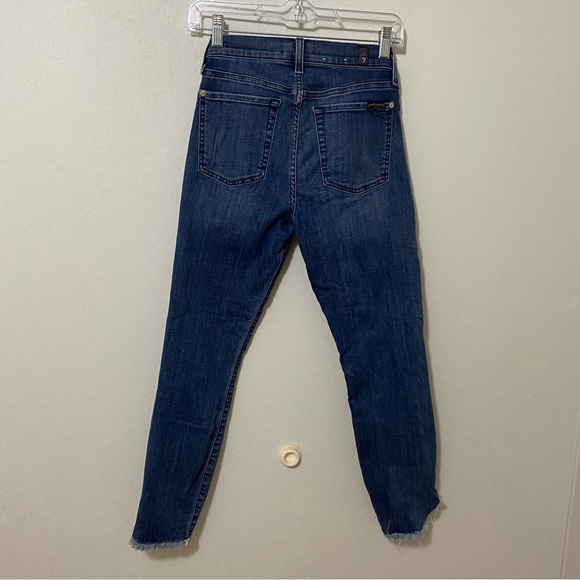 7 for All Mankind Gwenevere Ankle Jeans Raw Hem size 26 - Picture 6 of 8